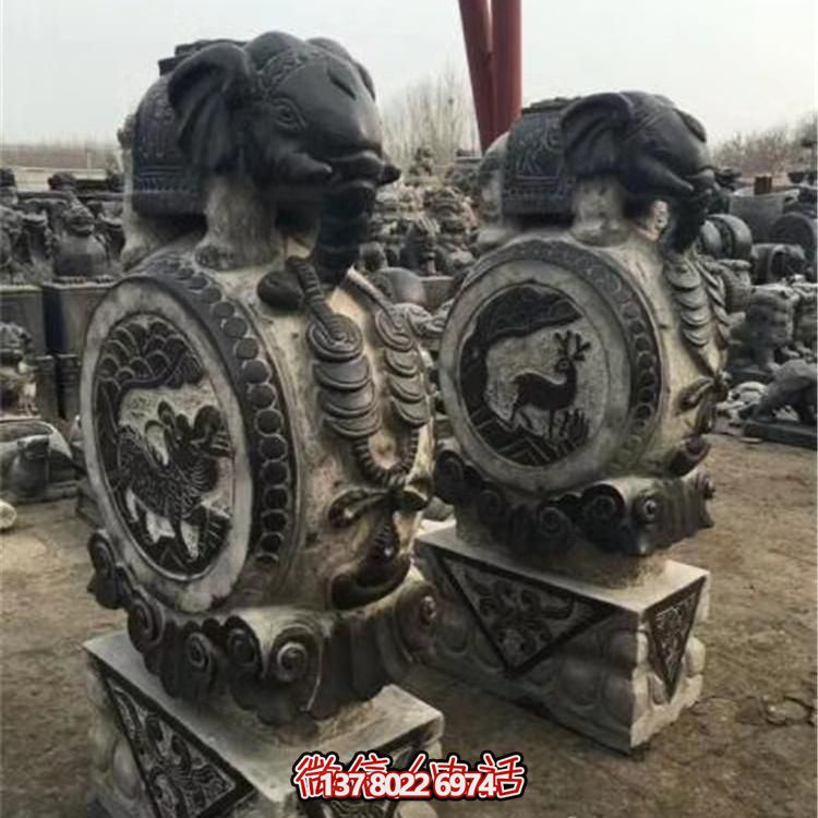 仿古青石大象雕塑，鎮(zhèn)宅安邸