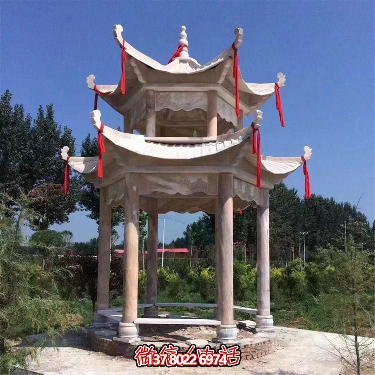 古典式園林雕塑，打造涼亭小區(qū)尊貴裝點(diǎn)