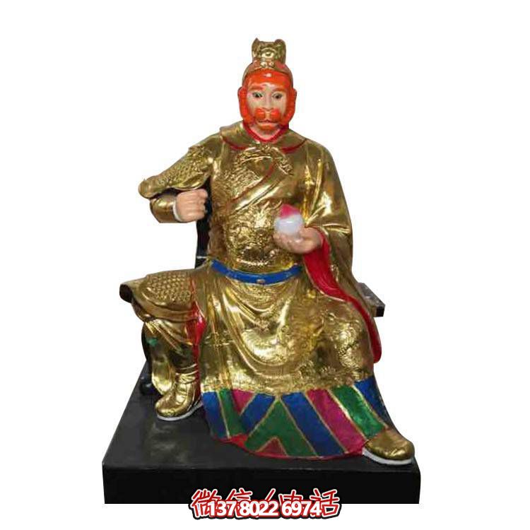 玻璃鋼佛像，金烤漆噴涂