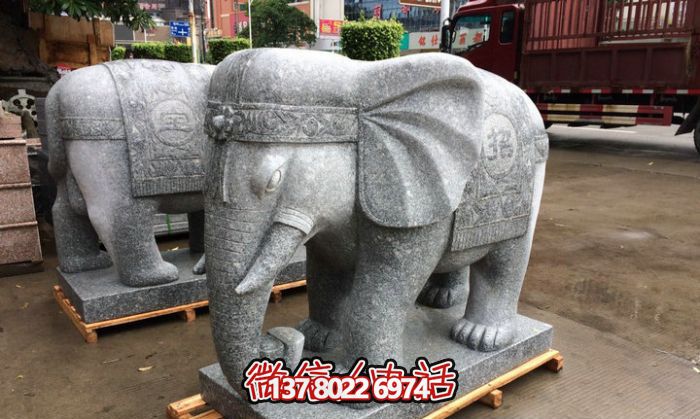 精美大理石雕塑藝術(shù)品，驚艷展現(xiàn)大象的宏偉氣勢(shì)