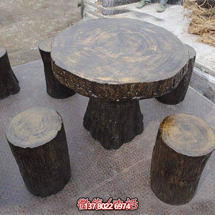 玻璃鋼樹(shù)木仿真凳子，為公園戶外空間提供美觀休閑