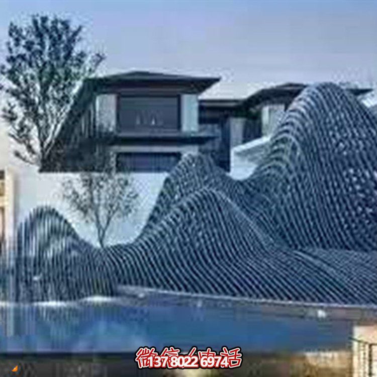 藝術(shù)水滴不銹鋼鏡面小品點(diǎn)綴庭院、酒店的時尚飾品