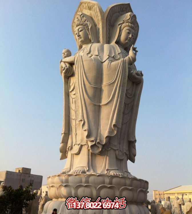 大型觀音大理石雕塑，精美的園林景觀裝飾