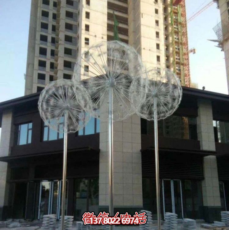 不銹鋼植物景觀雕塑，點綴商業(yè)酒店