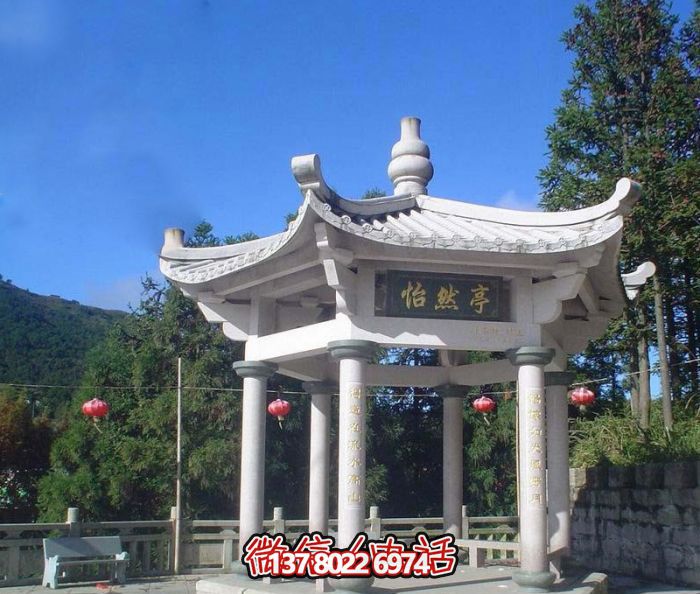 怡然仿古戶外建筑漢白玉擺放，增添農(nóng)場景觀魅力