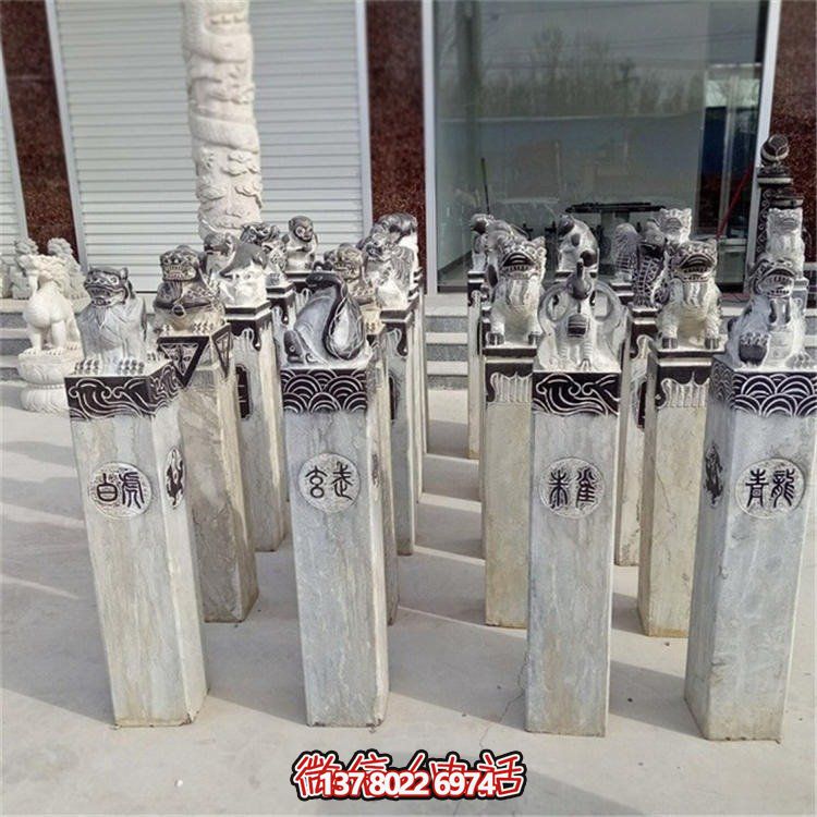 精美大理石雕塑，辟邪鎮(zhèn)宅，拴馬樁大型裝飾