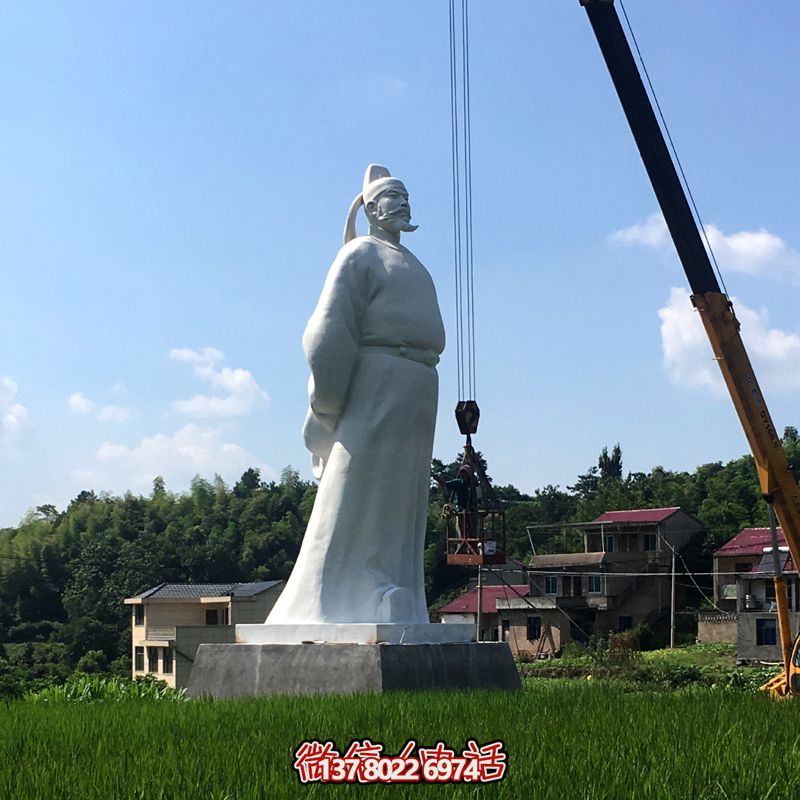 李白漢白玉雕塑，賞詩仙魅力，游覽大型景區(qū)公園