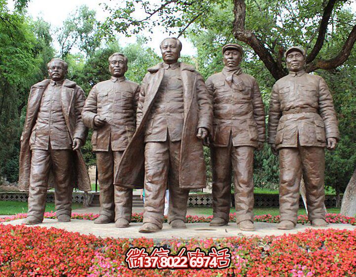 景區(qū)景點(diǎn)戶(hù)外玻璃鋼仿銅毛主席人物景觀(guān)