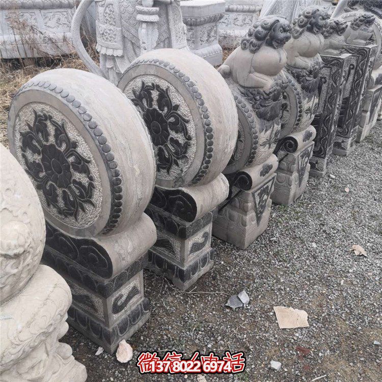 抱鼓石，青石仿古門墩