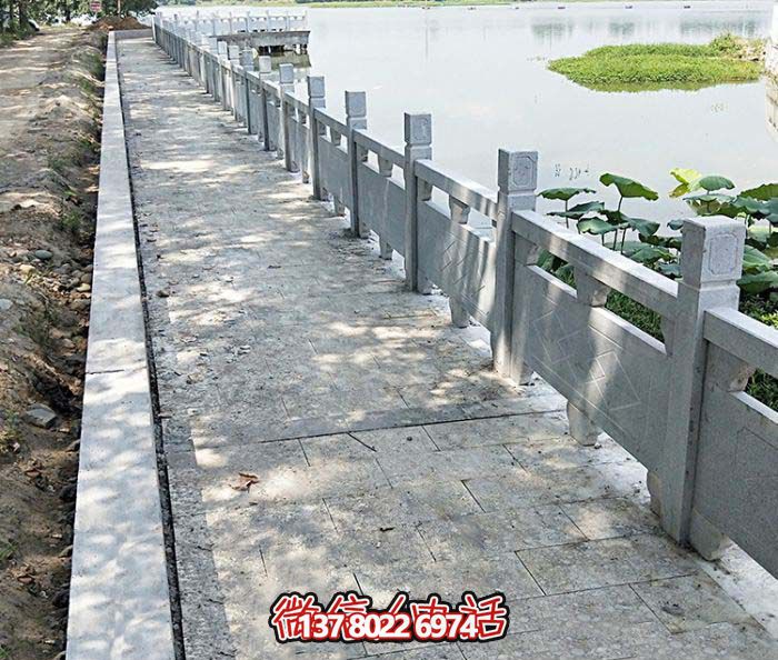 農(nóng)場池塘道路青石雕刻防護欄桿 農(nóng)場池塘道路青石雕刻防護欄桿