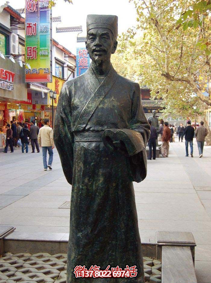 步行街?jǐn)[放立式歷史名醫(yī)李時珍青銅雕塑