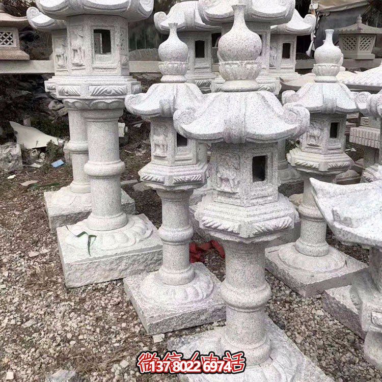 花崗巖石雕燈，中國(guó)傳統(tǒng)古建照明燈籠