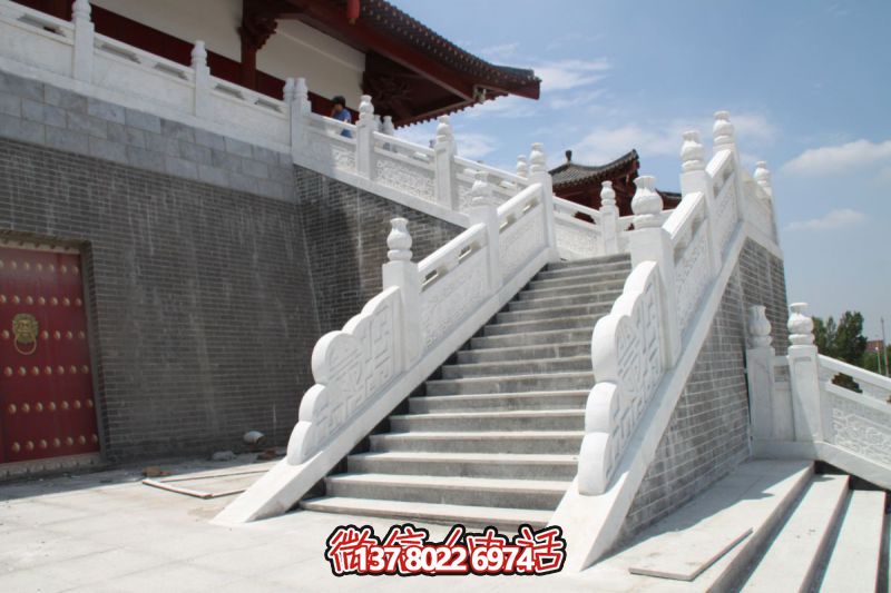 漢白玉石雕欄板景觀(guān)雕塑工程-弦歌臺(tái)欄板欄桿工程